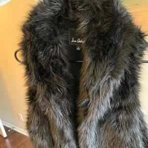 Sam Edelman faux fur vest in black